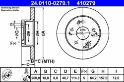 ATE Disc frana ATE 24.0110-0279.1 - automobilus