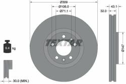 TEXTAR Disc frana TEXTAR 92111900 (92111900)