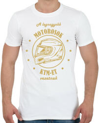 printfashion A legnagyobb motorosok - KTM-et - Férfi póló - Fehér (7203380)