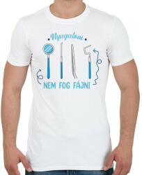 printfashion Nem fog fájni - Fogorvos - Férfi póló - Fehér (7233444)