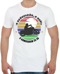 printfashion A száguldás, a szél -- Kawasaki - Férfi póló - Fehér (7205146)