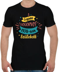 printfashion A legjobb fogorvos - Évszámmal - Férfi póló - Fekete (7232279)