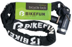 BikeFun Shield integrált fejű kulcsos láncos zár, 10 mm x 120 cm, fekete