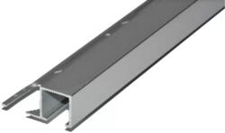 Alumínium Q négyzet élvédő profil 10 mm/2, 50 m eloxált ezüst