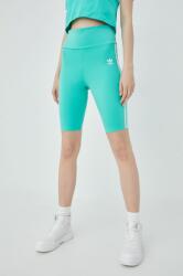 adidas Originals rövidnadrág Adicolor HE9503 női, zöld, nyomott mintás, magas derekú - zöld 34