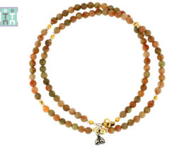 Colier din Unakit Rotund 4x4 mm - Accesorii de Argint 925 - GF - concepttropic - 149,00 RON