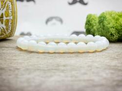 R. M. ékszer Angyali fehérség achát ásvány karkötő (5178-RM-16)