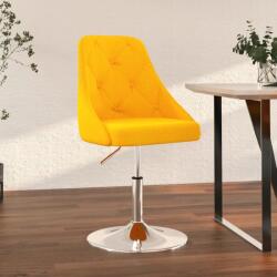 vidaXL Scaun de bar, galben muștar, material textil (339304)