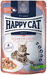 Happy Cat 12x85g Happy Cat Meat Adult lazac szószban nedves macskatáp