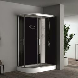 Inter Ceramic Хидромасажна душ кабина ЛИНДА ICSH 8115R NEW EASY ASSEMBLE Inter Ceramic, 120x80x215см, 4мм, 6 водни дюзи, радио, LED осветление (8115R NEW EASY ASSEMBLE)