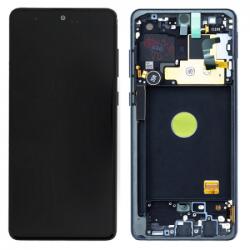 Samsung N770 Galaxy Note 10 Lite Előlap keret+LCD Kijelző+Érintőüveg, Fekete (GH82-22055A, GH82-22192A) Gyári, Service Pack