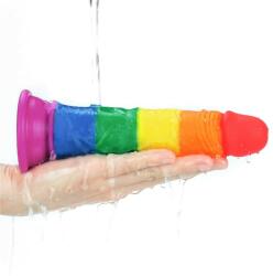 Lovetoy Dildo Clasic Cu Ventuza Prider, Multicolor, 18.5 Cm Dildo