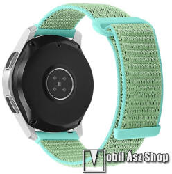 Okosóra szíj - szövet, tépőzáras - 22mm széles - ZÖLD - SAMSUNG Galaxy Watch 46mm / Watch GT2 46mm / Watch GT 2e / Galaxy Watch3 45mm / Honor MagicWatch 2 46mm