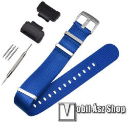 Casio óra szíj - szövet - VILÁGOSKÉK - állítható méret, 277mm hosszú - CASIO GA-110, 100, 120, 150, 200, 300, 400, GD-100, 110, 120, G-8900, DW-5600, GW-M5610, DW-6900, G-5600, G-5600 -6900, DW-9052, GLS-89