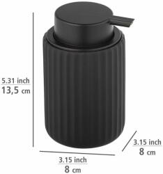 Wenko Dispenser sapun lichid BELLUNO, Ceramic, Negru, 300 ml, Wenko (24804100)