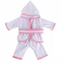 A. I. & E Játékbaba ruha 40-45cm - Fehér, rózsaszín kapucnis
