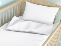 Goldea gyermek pamut ágyneműhuzat kiságyba - fehér 110 x 125 és 35 x 55 cm