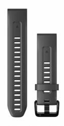 Garmin Curea Garmin QuickFit 20mm, silicon, gri grafit, cataramă neagră (Fenix 7S/6S/5S)