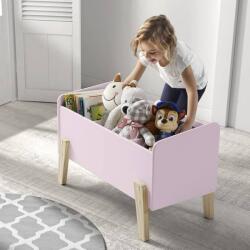 VIPACK Cutie de jucării pentru copii „Kiddy, roz învechit, lemn KITB1013 (442718)