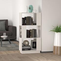 vidaXL Bibliotecă/Separator cameră, alb, 51x25x101 cm lemn masiv pin (814035) Biblioteca