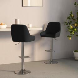 vidaXL Scaune de bar, 2 buc. , negru, material textil (339446)