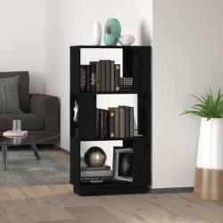 vidaXL Bibliotecă/Separator cameră, negru, 51x25x101 cm lemn masiv pin (814038) - vidaxl