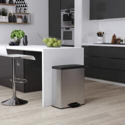Keter Coș de gunoi cu pedală „Deco, 65 L, argintiu 253061 (442066) Cos de gunoi