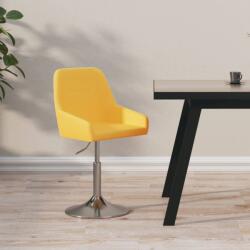vidaXL Scaun de bar, galben muștar, material textil (339441)