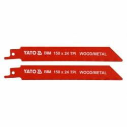 TOYA Set 2 lame pentru fierastrau pendular Yato YT-33932, 150 mm, 24 TPI, pentru lemn si metal