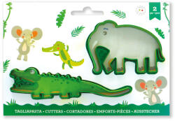 2 darabos műanyag süteménykiszúró - Krokodil és elefánt