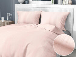 Goldea lenjerie de pat deluxe din damasc - roz cu dungi subțiri 200 x 200 și 2buc 50 x 70 cm Lenjerie de pat
