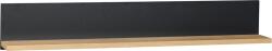 Mobikon Etajera mdf stejar lefkas negru Siran 120x18x20 cm (0000263080) Raft