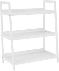 Mobikon Raft 3 polite din mdf si bambus alb Reon 63x36x78 cm (0000272244) Raft