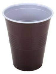Globál Pack Műanyag Kávéspohár Barna-Fehér 1, 5dl
