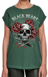 Black heart Дамска тениска black heart - lipstick skull ext - ЗЕЛЕН - 9067