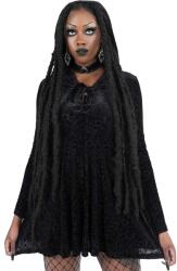 KILLSTAR дамска рокля KILLSTAR - Fade Away Farah Velvet - Черен - KSRA003288