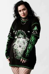 KILLSTAR Дамска рокля KILLSTAR - Illuminated 3-Layer - Черен - KSRA004311