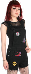 KILLSTAR дамски къси панталони KILLSTAR - Oracle Denim Overall - Черен - KSRA004982