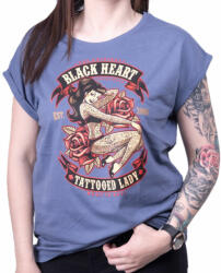Black heart дамска тениска - tattoed lady ext - black heart - 010-0185-blu17/a/7