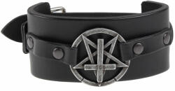 Leather & steel fashion гривна pentagram С обърнат КРЪСТ - lsf1 45