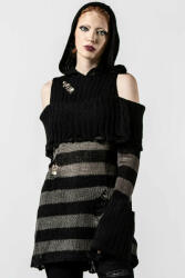 KILLSTAR Дамски пуловер KILLSTAR - Shallow Grave Hooded Knit - KSRA004140