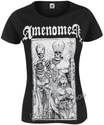 AMENOMEN тениска хардкор дамски - pope И death - amenomen - omen085da