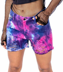 VIXXSIN дамски къси панталони Vixxsin - GAIA - СИН/РОЗОВ TIE DYE - POI1139