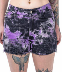 VIXXSIN дамски къси панталони Vixxsin - GAIA - ЧЕРНО/ЛИЛАВО TIE DYE - POI1140