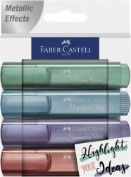 Faber-Castell Faber-Castell szövegjelölő készlet, 4 db / szett, metál színek (FC154624)