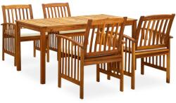 vidaXL Set mobilier de grădină cu perne, 5 piese, lemn masiv acacia (3058086) - vidaxl