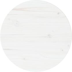 vidaXL Blat de masă, alb, Ø40x2, 5 cm, lemn masiv de pin (813652)