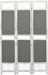 vidaXL szürke 3 paneles szövetparaván 105 x 165 cm (338554) - vidaxl
