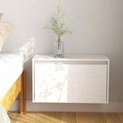 vidaXL Dulap de perete, alb, 60x30x35 cm, lemn masiv de pin (813447) Raft