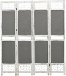 vidaXL 4 paneles szürke szövetparaván 140 x 165 cm (338555) - vidaxl